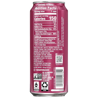 Yachak Organic Yerba Mate Berry Red Plant-Based Energy w/Cranberry Juice Concentrate, Maltodextrin, Citric Acid, Non-GMO Project Certified, Gluten Free Fair-Trade Caffeinated Green Tea (Case of 12) 16oz Cans