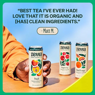 Zevia Organic Herbal Sweetened Kosher, Earl Grey Blood Orange Naturally Flavored Zero-Calories, Citric-Acid w/Stevia Leaf Extract, Gluten-Free, GMO-Free, Vegan, Yeast Free, Wheat-Free, Stevia Leaf Extract & Brewed Black Tea (Case of 12) 12oz Can