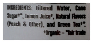 Steaz - Organic Kosher Peach Lightly Sweeten w/Wheat-Free, Yeast-Free, Fair-Trade Caffeinated Iced Green Tea (Case of 12) 16oz