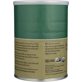 Cafe Altura Organic Kosher House Blend 100% Arabica Medium Roasted Ground Bean, w/Selects Ripened Cherries, GMO-Free Regular Air Roast Caffeinated Coffee (Case of 6) 12oz Canister