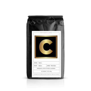 Coffee & Tea Global Original Flavored Coffee Mocha Whole Bean Medium/Espresso/Coarse/Standard Roast w/Mocha Natural Flavoring Coffee (Pack of 1) 12oz/1lb/2/lb/5lb/12lb Bags