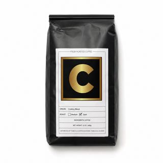 Coffee & Tea Global Cowboy Blend Medium & Dark Roast Whole Beans/Espresso/Coarse/Standard w/Cocoa, Caramel & Vanilla Tones Coffee Pack of 12) 12oz/1lb/2/lb/5lb/12(pk) Bags
